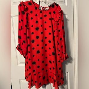 Fun red and black dress - NWT